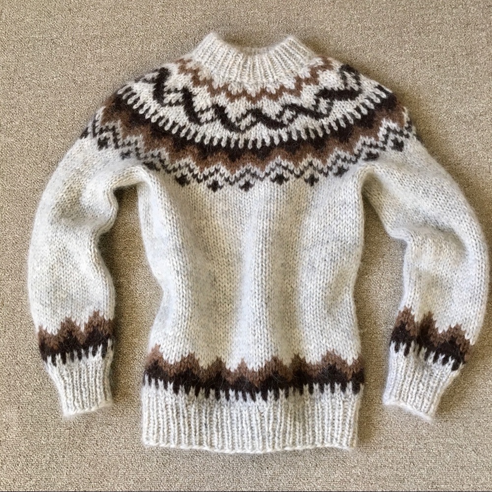 VINTAGE ICELANDIC WOOL HILDA FAIR ISLE SWEATER